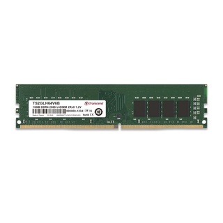 Transcend RAM-Memory DDR4-2666 U-DIMM 16GB : Premium Grade - รับประกันตลอดอายุการใช้งาน - มีใบกำกับภาษี TS2GLH64V6B