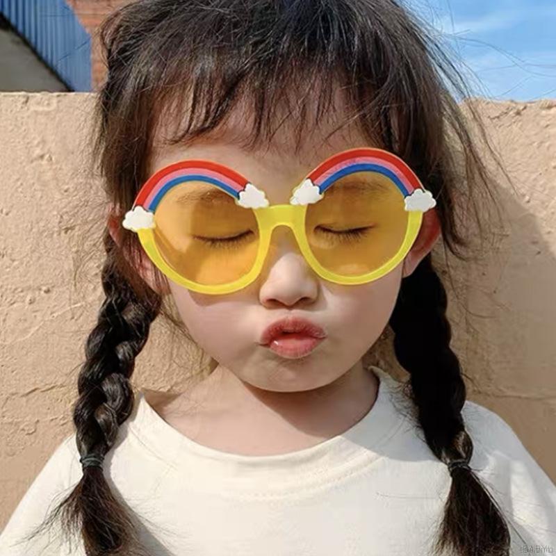 BABYL Fashion Kids Girls Boys Rainbow Design Cartoon Sunglasses