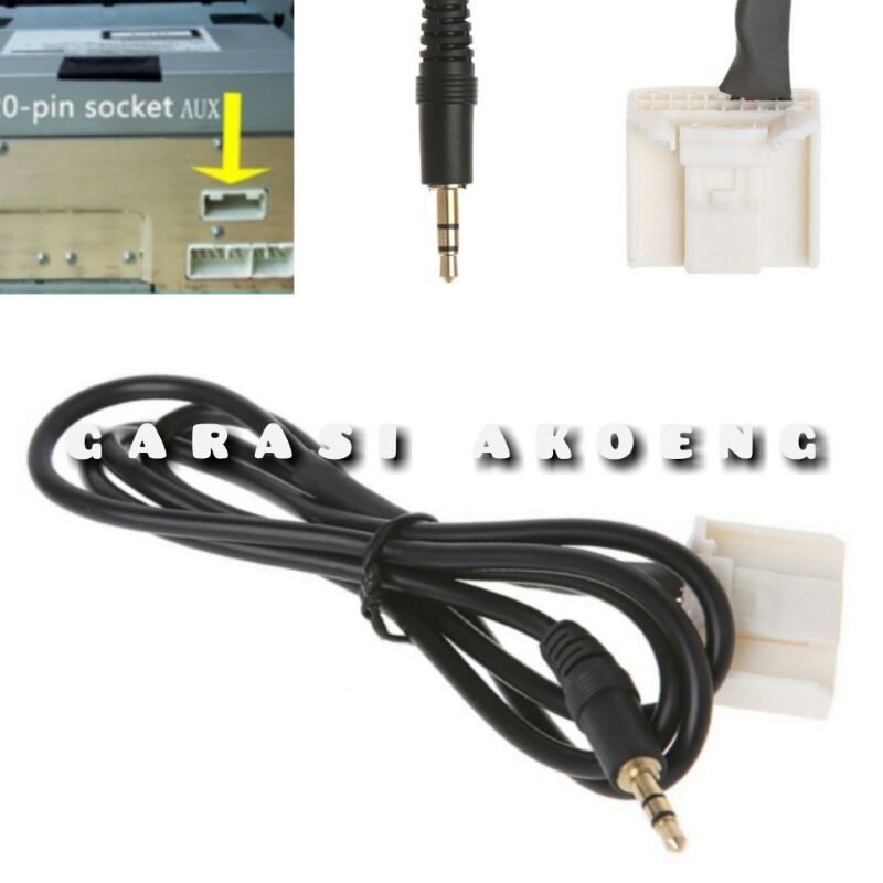 Toyota Avanza Camry Corolla Innova Rush Yaris Vios Daihatsu Terios 20 Pin Aux Head Unit Cable