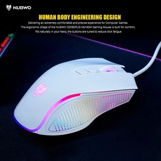 [กรุงเทพฯ ด่วน 4 ชั่วโมง] NUBWO Gaming Mouse เมาส์เกมมิ่ง เมาส์มาโคร มี 3 สีดำ / ขาว / ชมพู รุ่น NM-92M รับประกัน 1 ปี
