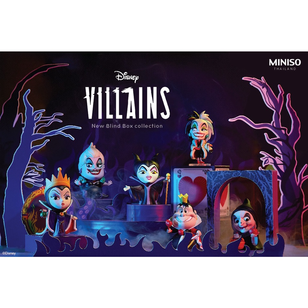 [เลือกลายได้] MINISO กล่องสุ่ม กล่องสุ่มโมเดล คอลเลคชั่น วายร้าย ดิสนี่ย์ Disney Villains Collection Figure Blind Box