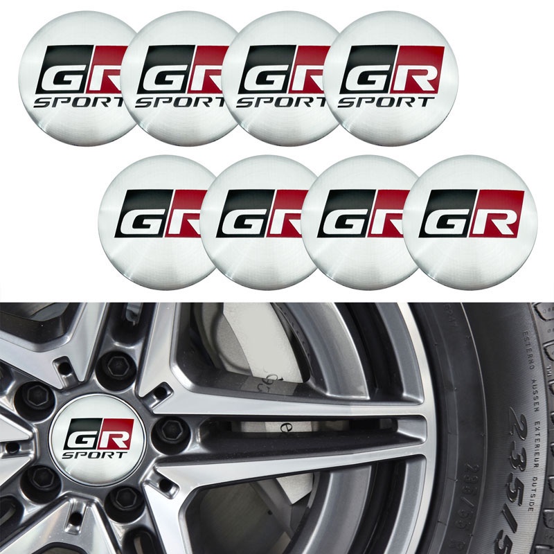 สติกเกอร์โลโก้ GR Sport สําหรับติดตกแต่งล้อรถยนต์ Toyota TRD Sport C-HR RAV4 Camry Corolla 4 ชิ้น