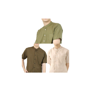 [2ชิ้น ลด5%]เสื้อเชิ๊ตคอจีนแขนสั้น (M,L,XL) EasyLife Colletion - Bless Menswear เสื้อเชิ๊ตมินิมอล เสื้อเชิ๊ตผู้ชายสีพื้น