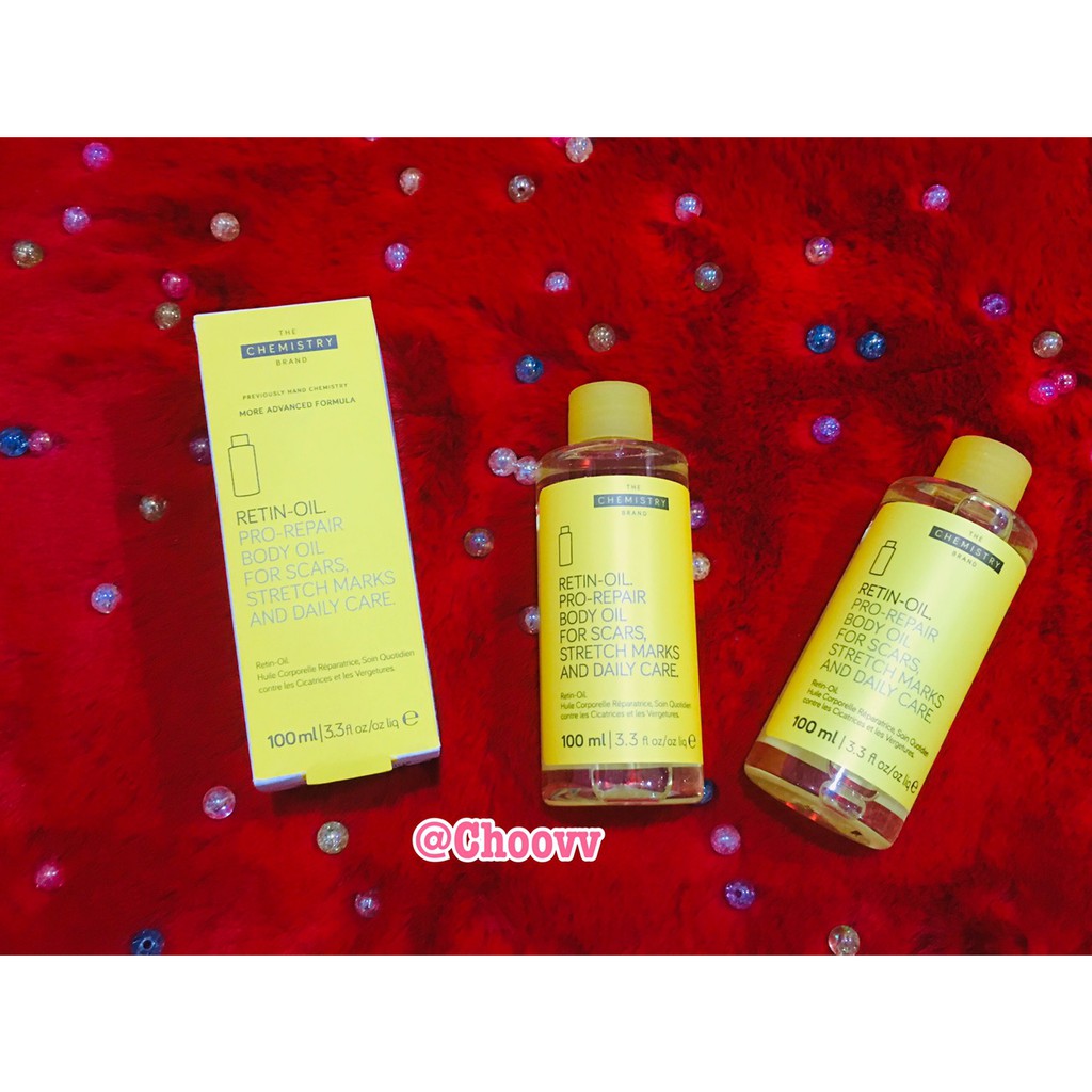 122.- ลดรอยแตกลาย! รอยแผลเป็นต่างๆ หรือเซลลูไลท์ ตัวนี้ช่วยได้ THE CHEMISTRY BRAND RETIN-OIL (100ML)