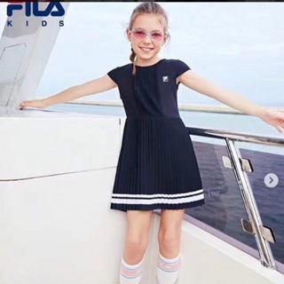 FILA dress กระโปรงจับพลีท สีน้ำเงิน ขนาด 160