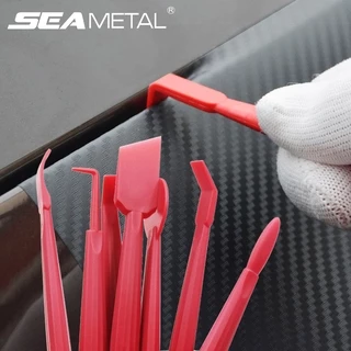 SEAMETAL 7/13ชิ้น ที่ปาดฟิล์ม ไวนิล ชุดเครื่องมือ สำหรับติดฟิล์มหน้าต่างรถยนต์