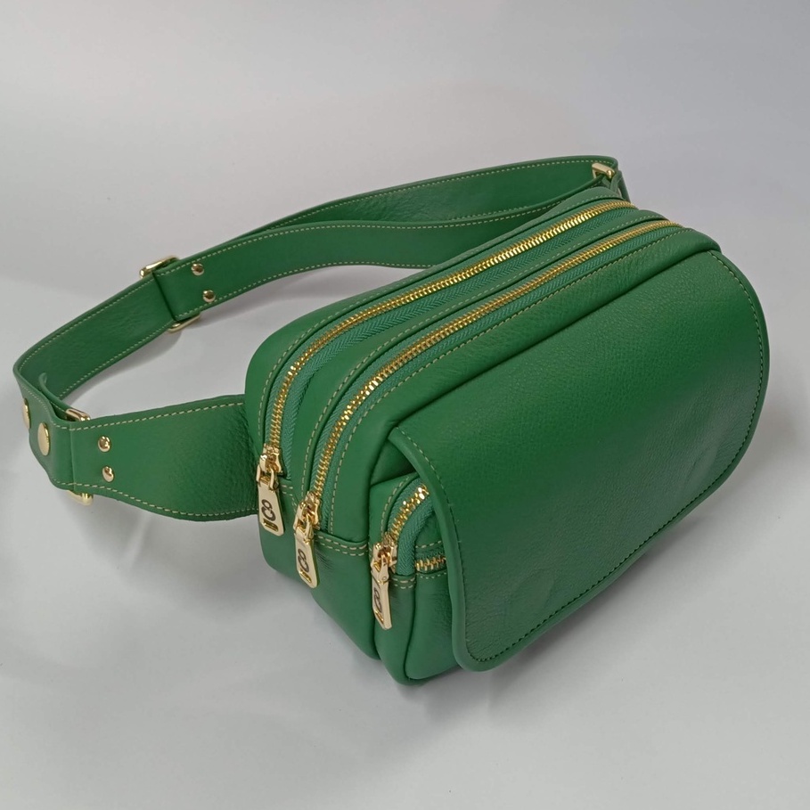 GPBAGS กระเป๋าคาดเอวหนังแท้ชามัวส์ ขนาด 9 นิ้ว รุ่น GP001-05