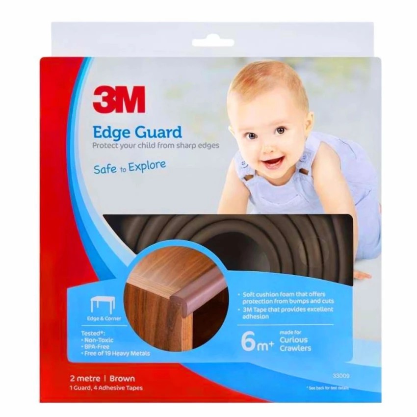 3M โฟมยางกันกระแทก ขอบโต๊ะ Edge Guard 2 เมตร - สีน้ำตาล