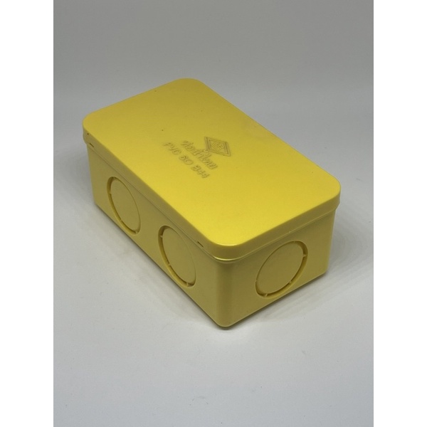 กล่องพักสายเหลี่ยม JUNCTION BOX สีเหลือง