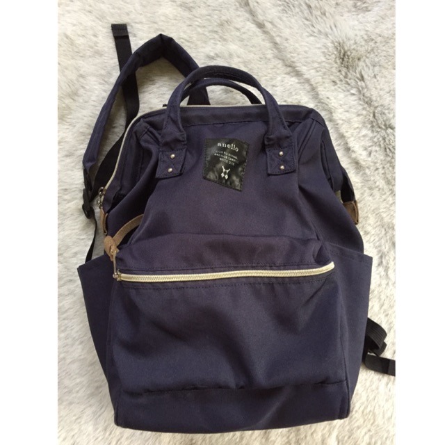 กระเป๋าเป้ anello แท้ สีกรม