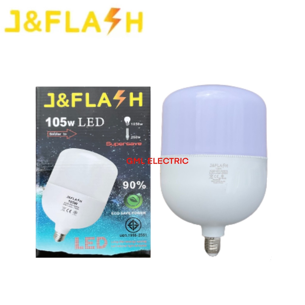 J&Flash หลอดไฟ LED 105w. แสงขาว/แสงวอร์ม หลอดไฟแม่ค้า หลอดไฟ JMF หลอดไฟตุ้ม