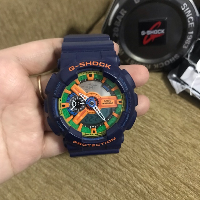 Casio G-shock นาฬิกาข้อมือผู้ชาย สีน้ำเงิน สายเรซิ่น รุ่น GA-110FC-2ADR
