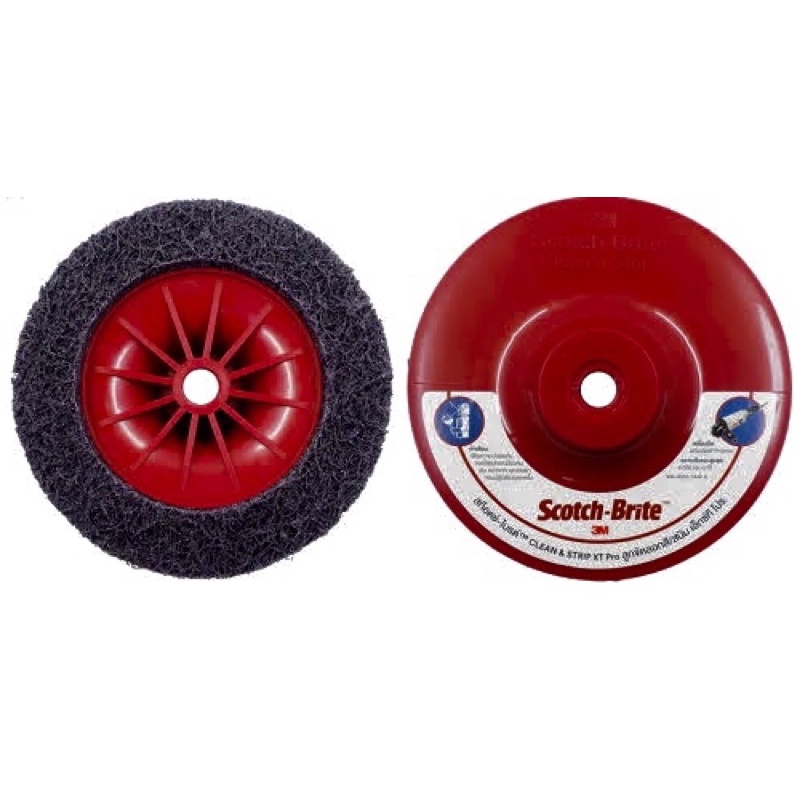 ลูกขัดลอกสี/สนิม 3M CNS XT PRO 6 นิ้ว 6"X4" แดง ลูกขัดสาหร่าย 6 นิ้ว ขัดสี ขัดสนิม ไม่กินเนื้อเหล็ก 