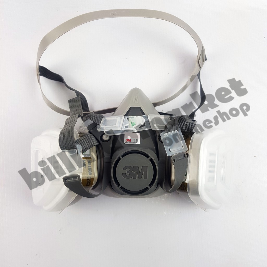 3M Masker Gas Respirator 6200 Half Facepiece Mask 6006