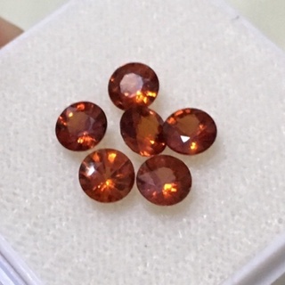 SPESSATITE สเปซซาไทต์แท้ 6 เม็ด 2.9 กะรัต พลอยดิบเนื้อดี สีสวย ไฟดีมากค่ะ