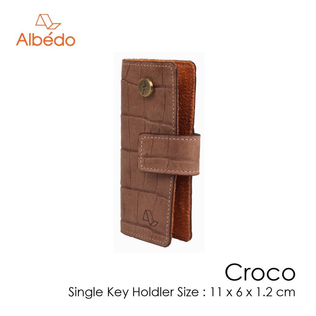 [Albedo] CROCO SINGLE KEY HOLDER กระเป๋าเก็บกุญแจ/ที่ใส่กุญแจ/พวงกุญแจ รุ่น CROCO - CC40677