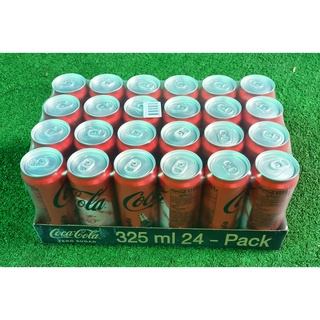 โค้กซีโร่ ไม่มีน้ำตาล 325ml/กระป๋อง ยกแพ็ค 24กระป๋อง COKE ZERO No Sugar Can