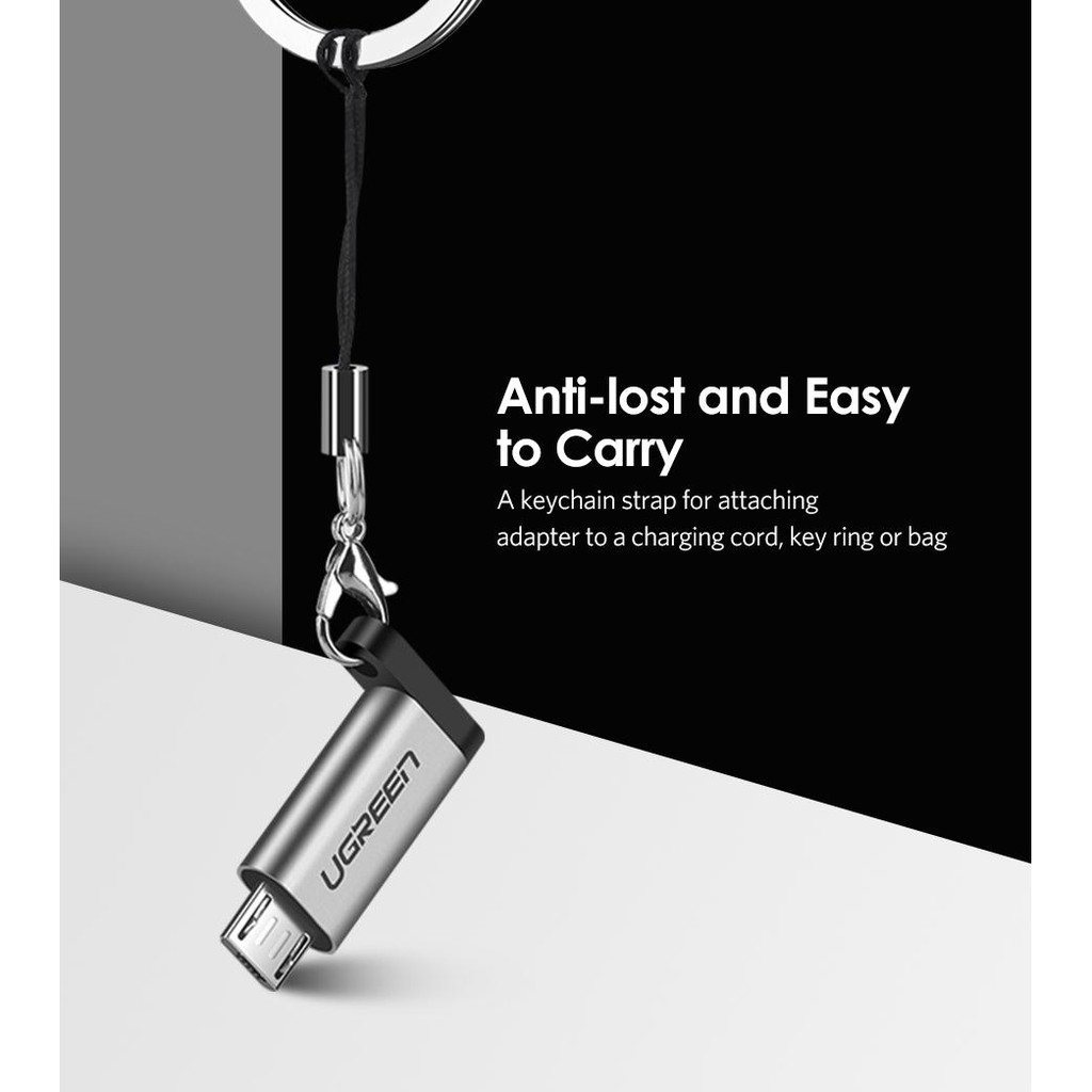 UGREEN USB C Female to Micro USB Male Cable Adapter For All รุ่น 50590 of Handphone with Micro USB Interface Including