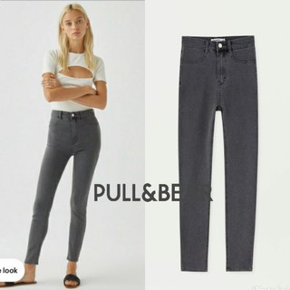 Pull&amp;Bear : Mid-Dark High Waist Skinny Jeans