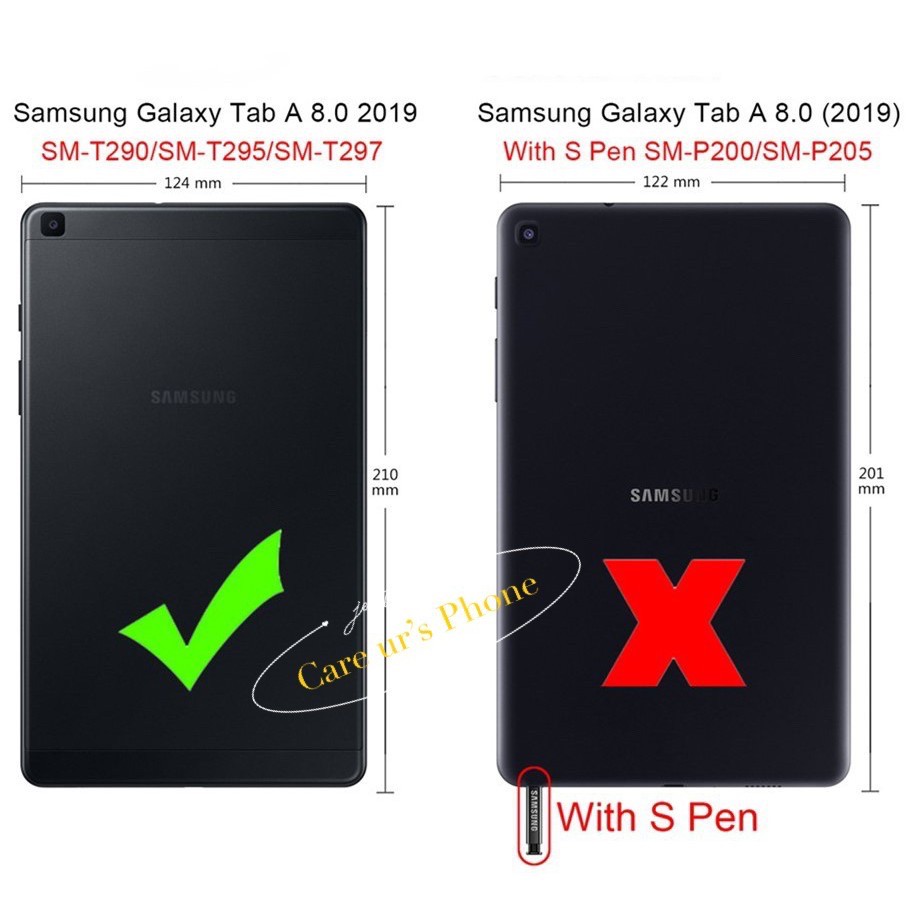 ซัมซุง กรณีป้องกัน Samsung Tad S6 Lite p610/p615  Tab A 8.0 (2019) SM-P200 P205  T295  T290 อ่อน หุ้ม ฝาครอบป้องก้ #7
