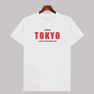 เสื้อยืดคอกลมสีขาว TOKYO มีเก็บปลายทาง