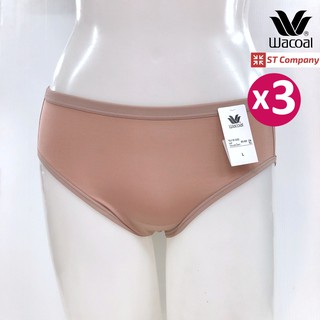 กางเกงใน Wacoal Panty ทรง Bikini ขอบเรียบ สีเนื้อ OB (3 ตัว) รุ่น WU1M01 WU1C34 WQ6M01 กางเกงในผู้หญิง วาโก้ บิกินี่