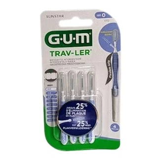 Gum TRAV-LER แปรงซอกฟัน สำหรับพกพา 4 ชิ้น/แพค proxabrush interdental brush