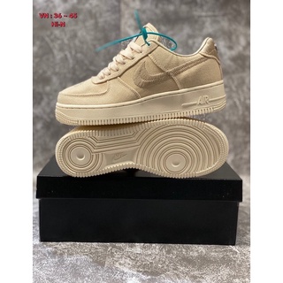 รองเท้าผ้าใบ Stussy N Air Force 1 Fossil New York Los Angeles Tokyo สินค้าพร้อมส่ง งานHiend