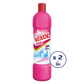 VIXOL วิกซอล น้ำยาล้างห้องน้ำ พิ้งค์ สีชมพู 900 มล. (ทั้งหมด 2 ชิ้น)