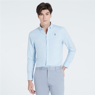 GIORDANO เสื้อเชิ้ตผู้ชายแขนยาว - Mens Classic Man Stretch Oxford Shirts 01040043