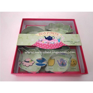 Fox Run 5 pcs tea party cookie cutter set