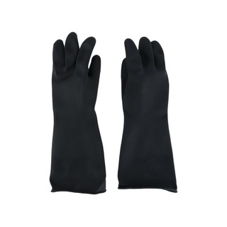 ถุงมือยางอุตสาหกรรม STRONGMAN 16 นิ้ว L สีดำ  RUBBER GLOVES L GENERAL CHEMICAL STRONGMAN BLACK