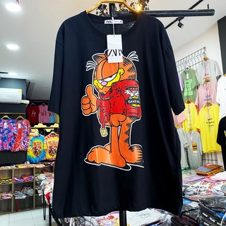 เสื้อยืดแขนสั้น Oversize พิมพ์ลายOversize #งานป้าย #ลายGarfielddd