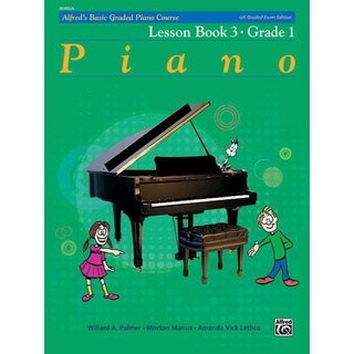 หนังสือเปียโนAlfred Basic Graded Piano Course Lesson Book3 - Grade1