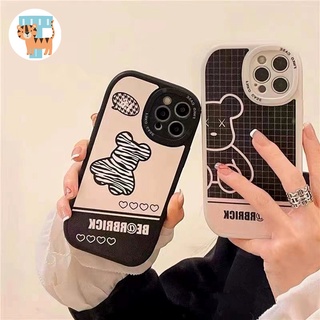 For Redmi 10C 10A 10 9 9A 9C 9T Note 11 Pro+ 10s 10 9 8 7 Pro Xiaomi Poco X3Pro X3 NFC F3 M3Pro X3GT Mi 11Lite 10TPro 12Pro Redmi K20 Pro Phone Case Cute Cartoon Fashion Plaid Bear Soft Silicone Cover Shockproof Protective Back Cover