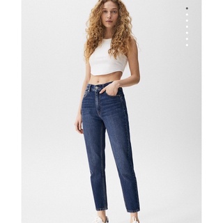 PB⏸PULL&amp;BEAR  BASIC MOM JEANS กางเกงยีนส์ขายาวทรงmomเอวสูงแบรนด์