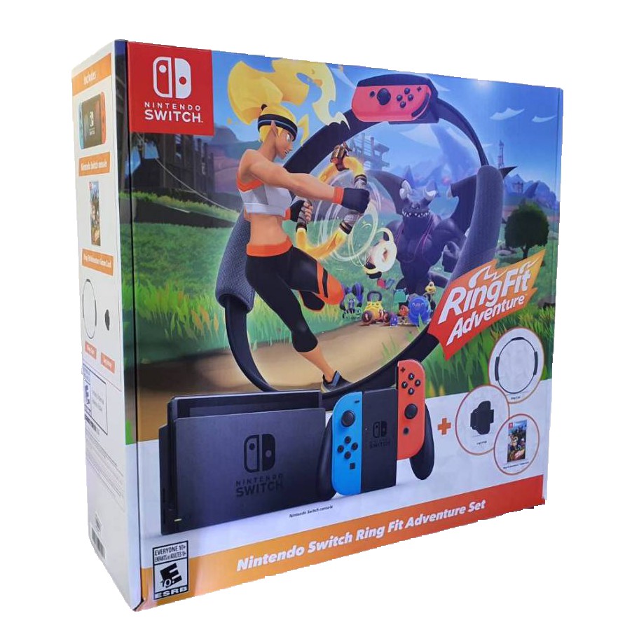 Nintendo Switch Console Neon Gen2 Bundle Ring Fit Adventure Set ประกัน