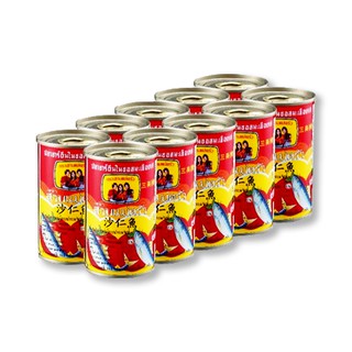 สามแม่ครัว ปลาซาร์ดีนในซอสมะเขือเทศ ฝาดึง 155 กรัม x 10 กระป๋อง Three Cooks Sardines in Pulled Tomato Sauce 155g x 10 Ca