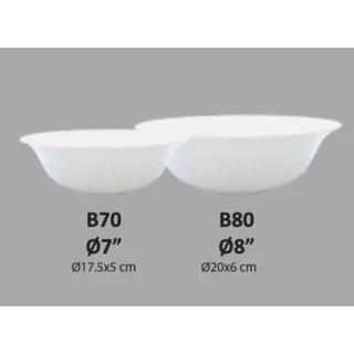 TOP ชามก๋วยเตี๋ยว ชามปากบาน พลาสติก ABS 7,8 นิ้ว สีสันสดใส น่าใช้ วัสดุหนา ทนทาน ราคาถูกโครตๆ Pack 12 ชิ้น