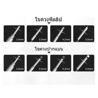 ไขควง ชุดไขควง พกพา 8 in 1 พร้อมไฟฉาย ไขควงเอนกประสงค์ ไขขวง Screwdriver Set