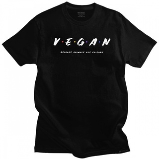 【🔥🔥】เสื้อยืดลําลอง แขนสั้น พิมพ์ลายสัตว์ Veganism Are Friends สําหรับผู้ชาย