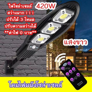 ไฟพลังแสงอาทิตย์ ปรับได้ 4 โหมด Solar light ไฟสปอร์ตไลท์ Solar Cell ใช้พลังงานแสงอาทิตย์ โซล่าเซลล์ ชุด Outdoor Light