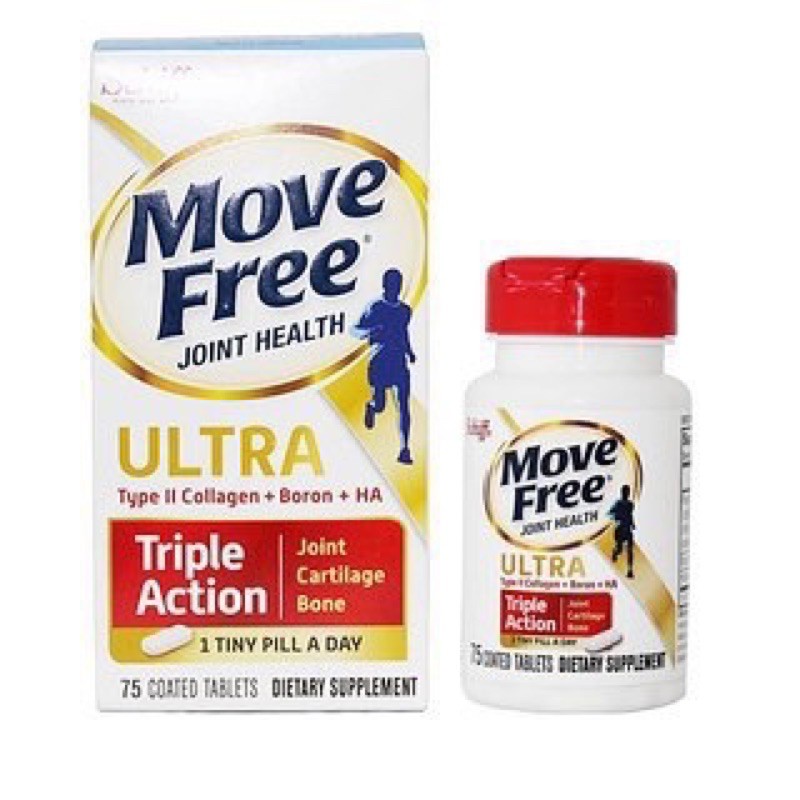 Schiff Move Free Joint Health Ultra Type ii Collagen + Boron + Ha 75 Coated Tablets