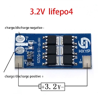 Lifepo4 1S 3.2V 25A บอร์ดโมดูลเหล็กลิเธียม 1 แกน 3.6V ป้องกันการชาร์จ