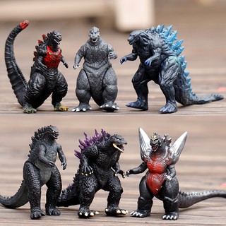 โมเดลของเล่น ก๊อตซิลล่า set 6 ตัว สูง8CM**ขยับแขน-ขาได้**