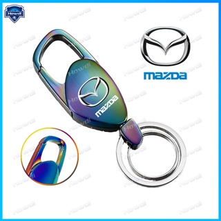 【สีสัน】พวงกุญแจสแตนเลส คุณภาพสูง พร้อมโลโก้ สําหรับ Mazda