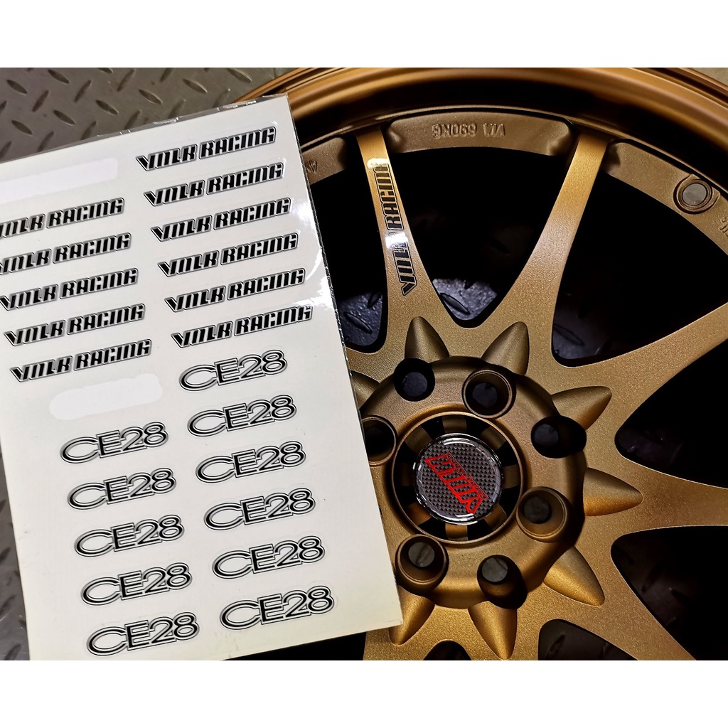 สติ๊กเกอร์ RIM Rays VOLK RACING Ce28 1SET(4PCS)/Ce28 Auto Option สติกเกอร์ VOLK Rays/Sticker Ce28 สต