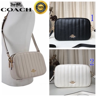 🎄พร้อมส่ง🌟Coach กระเป๋าสะพายข้างผู้หญิงแฟชั่นใหม่กระเป๋ากล้อง Messenger แบบสบาย ๆ 2 ซิปปิดในสต็อก 1569