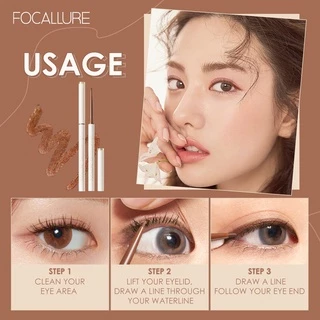 Focallure ดินสออายไลเนอร์เจล เนื้อแมตต์ ชิมเมอร์ กันน้ํา ติดทนนาน 1.7 มม. #Confidencehalo Soft ติดทนนาน