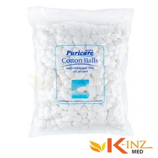สำลีก้อนกลม (ถุงใหญ่) ยี่ห้อเพียวริแคร์ บรรจุ 450g